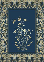 wedding card design, paisley floral pattern , India  © SIRIUS*