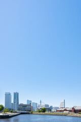 Naklejka premium 横浜みなとみらいの風景