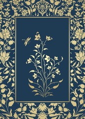 wedding card design, paisley floral pattern , India  © SIRIUS*