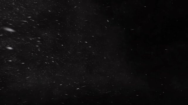 Three different types of large gusts of wind, snow, and rain cover the entire screen