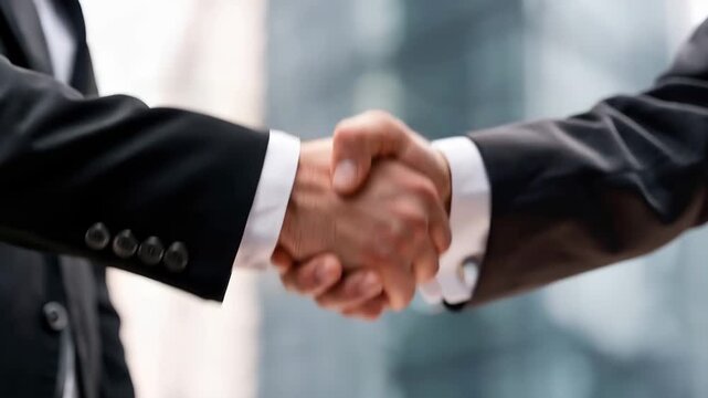 Successful business deal, partnership agreement, handshake signifies success, trust, professional