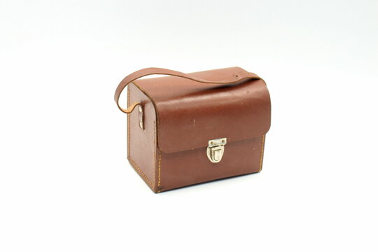 Tasche aus Leder braun 60er