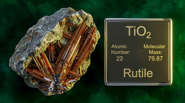Raw Rutile Acicular Crystal Needles Red-Brown Metallic Adamantin