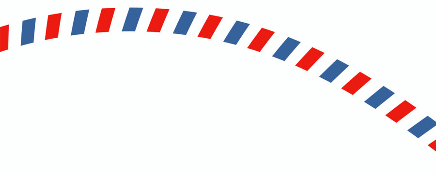 Airmail envelope frame with blue and red stripes on white background. International vintage letter border. Retro air mail postcard.
