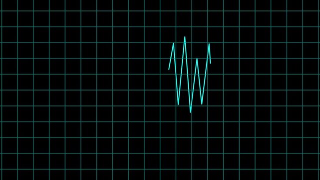 Heartbeat flatline electrocardiogram, Heartbeat flatline motion on a transparent background. Suitable for medical, technology, science, or wellness designs needing a dynamic element