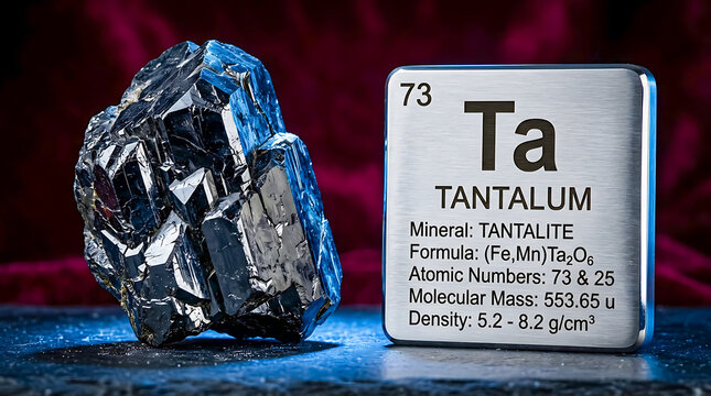 Raw Columbite-Tantalite Tabular Crystal Dark Iron-Black Submetal