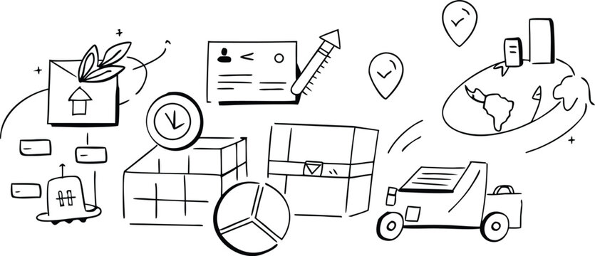 Logistics and delivery services illustration
