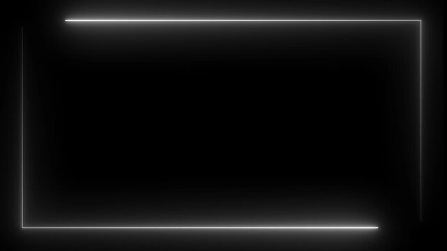Glowing neon rectangle frame animation with red luminous borders, Animation of glowing neon rectangles abstract background.
Seamless loop animated rectangle picture frame with two tone neon color