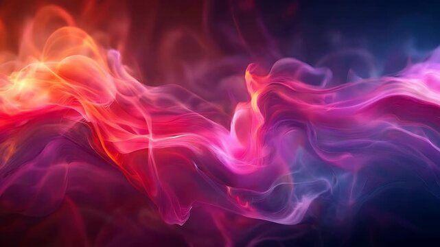 Swirling vibrant colored smoke clouds in radiant patterns, suitable for abstract art projects, backgrounds, and digital design creations.
