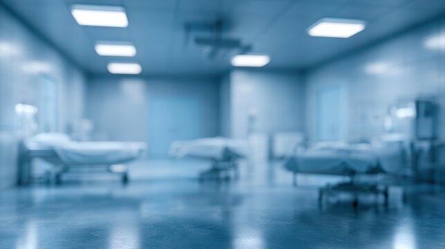 surgical ward backdrop, healthcare interior blur, medical presentation design