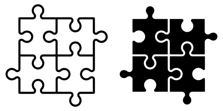 puzzle piece solution icon outline filled