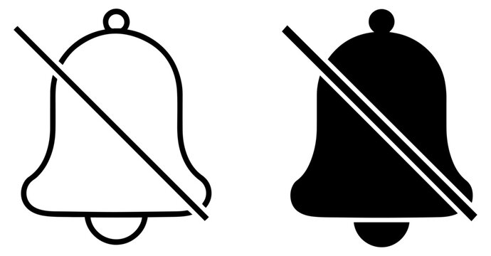 crossed bell mute notification icon