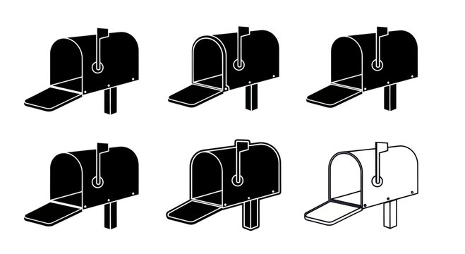 Black and white mailboxes side by side.