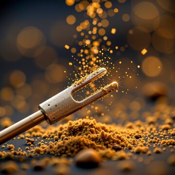 Magical Sparks Erupting From Metal Object Festive Atmosphere