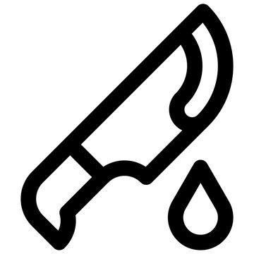 Thriller. Editable stroke vector icon.
