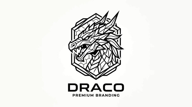 Draco Premium Branding Dragon Logo.