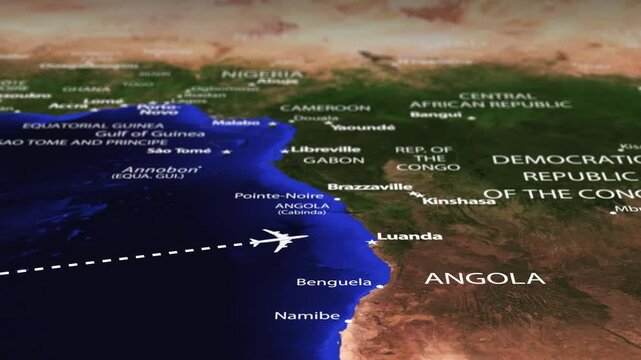 Flight From Rio Brazil to Nairobi KENYA with flag pins