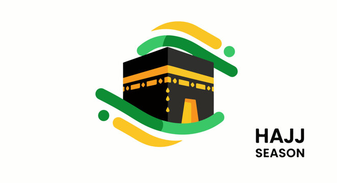 Stylized cubical structure with abstract wavy green and yellow lines