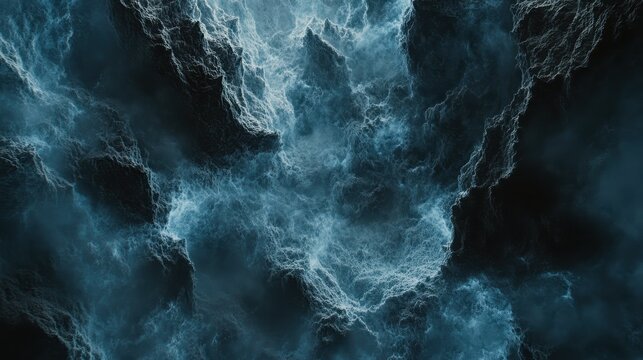 Dramatic turbulent ocean waves under dark stormy skies a powerful force of nature
