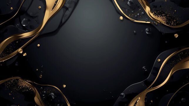 vintage background with golden frame