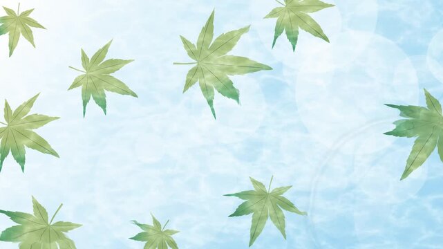 夏の涼しい和風新緑背景