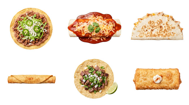 Appetizing collection of classic and contemporary Mexican dishes, including tacos, enchiladas, and tostadas.