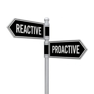 Direction signs for reactive and proactive choices