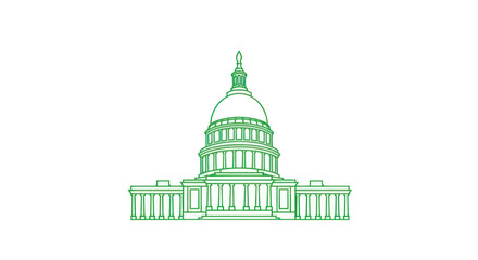 Naklejka premium US Capitol Building Washington DC Architecture.