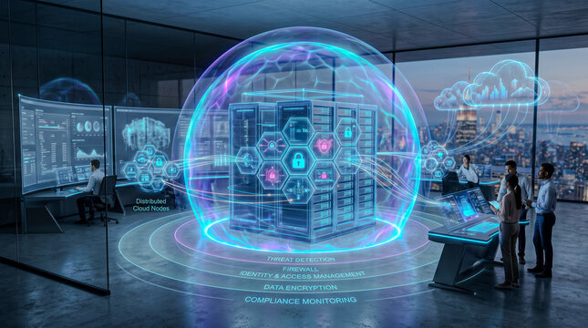 Cloud security architecture protecting enterprise data