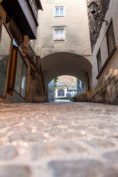 Street view and buildings in the old town Salzburg, Austria