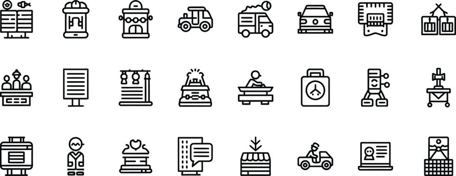 E commerce and food delivery icons