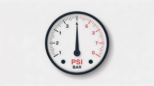 Pressure gauge dial, PSI BAR indicator, industrial pressure meter, mechanical gauge face