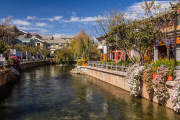 Fototapeta premium River in the old town of Lijiang, Yunnan province, China