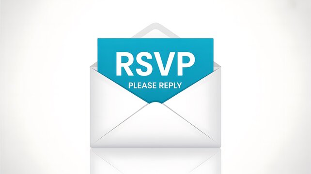 RSVP, reply, please respond, invitation response, email icon