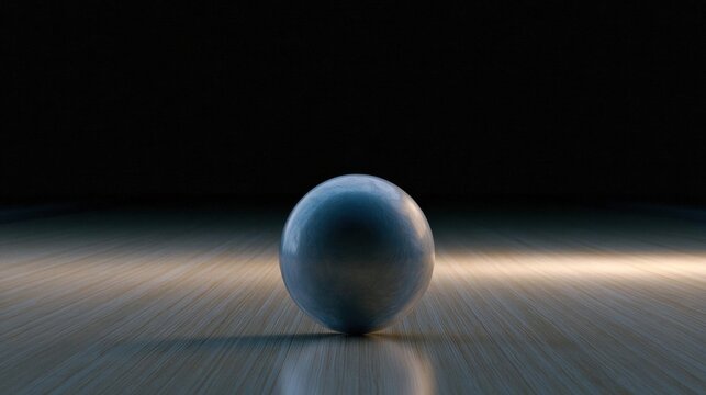 3d rendering of a sphere on a wooden floor. the sphere is spherical and appears to be made of a shiny, metallic material.