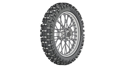 Closeup of motorcycle tire wheel. © Yaskur