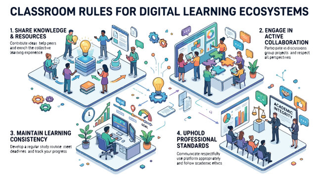 Classroom Rules for Digital Learning Ecosystems Visualized.