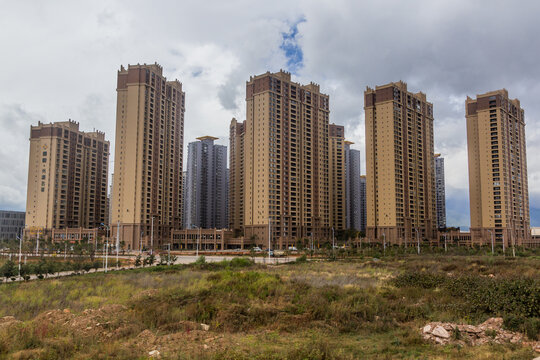 Apartment buildings in Dali, Yunnan province, China
