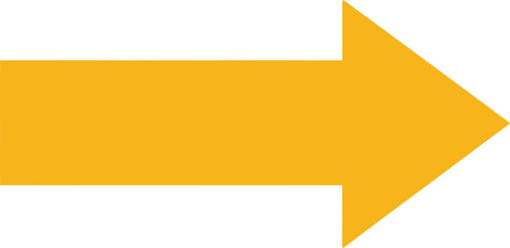 Simple yellow arrow pointing to the right direction