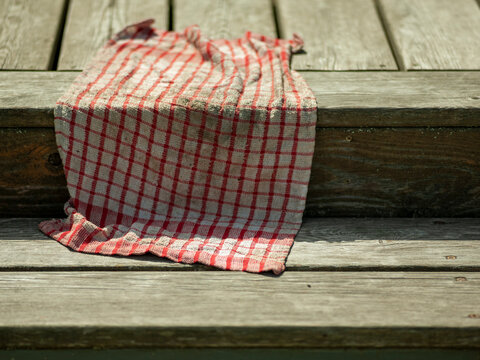 kitchen towel drying on the sun