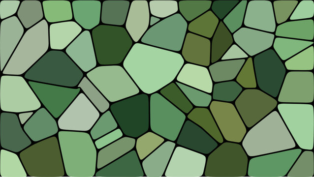Abstract green polygonal stone paving seamless pattern texture vector