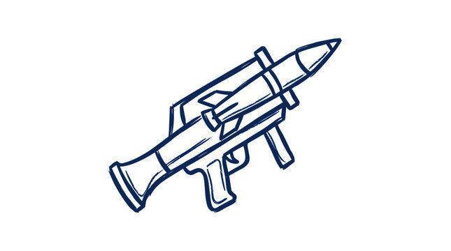 Hand Drawn Rocket Launcher Icon
