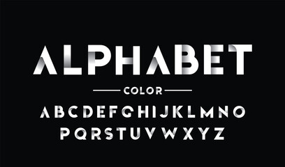 Abstract modern creative alphabet logo font. Typography bold typeface for sport, technology, digital, future creative logos fonts. vector illustration © Moscoo