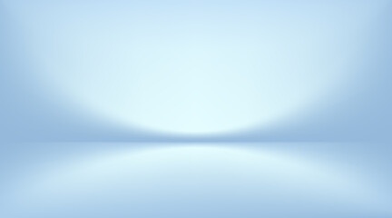 Obraz premium Blue elegant gradient backdrop with podium platform. Vector illustration bd for luxury presentations, featuring soft cyan tones and clean minimalist design perfect for summer displays