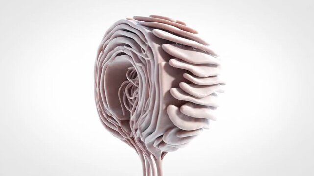 High-end 3D CGI Octane Render of a Human Meissner Corpuscle