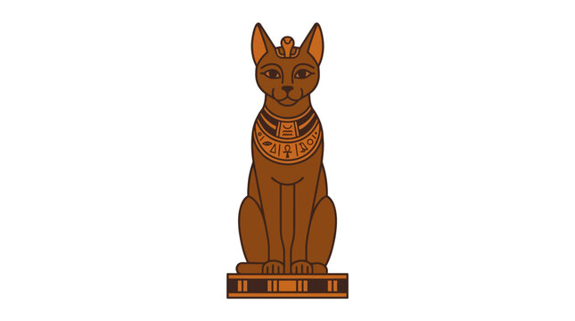 Ancient Egyptian Cat Statue Icon - Bastet Goddess Symbol