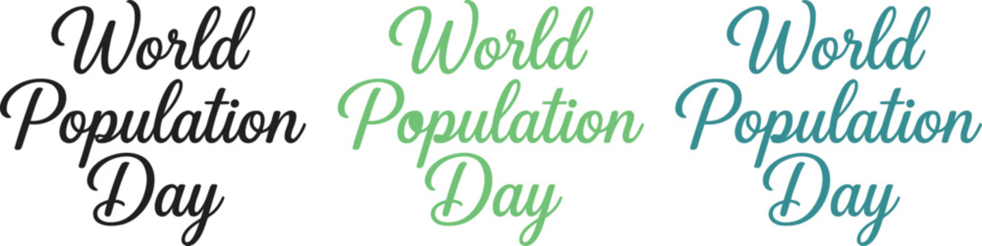 World population day awareness banners