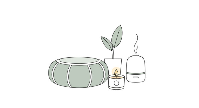 Essential oil diffuser and aromatherapy accessories.