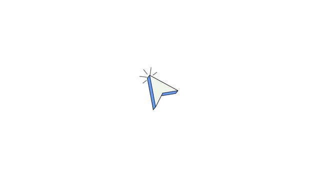 Burst highlight cursor pointer neubrutalism UI element animation. Interaction feedback indicator. Animated flat user interface component for web and app design. Neo memphis motion graphic