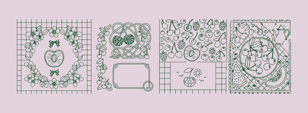 Cherry orchard pattern, harvest fruit sketch, minimal berry art, clean orchard illustration, modern fruit drawing, isolated cherry vector, premium nature background, organic design print
cherry, orcha